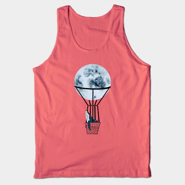 Whale Moon Design Tank Top by Carries Design 